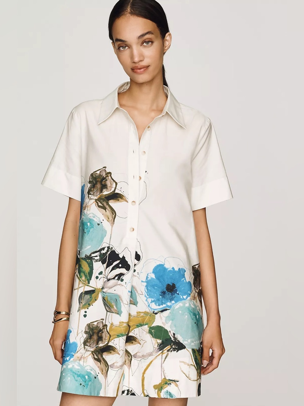 NWT By Anthropologie Pollie 100% Cotton Swing Dress by Leigh Viner - Picture 1 of 4